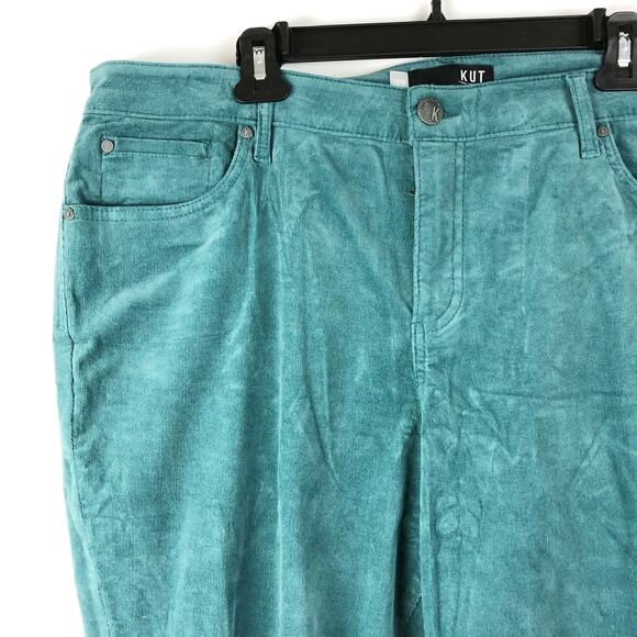 KUT FROM THE KLOTH Diana Skinny Corduroys 18W Spruce Green High Rise Stretch NWT - Picture 4 of 8
